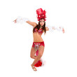 beautiful carnival dancer woman posing