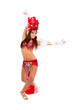 beautiful carnival dancer woman posing