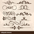 Calligraphic Vector Design Elements Collection