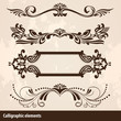 Vector: Calligraphic Vector Design Elements Collection Calligraphic Vector Design Elements Collection