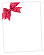 Photo: blank paper sheet with red bow blank paper sheet with red bow