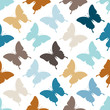 Seamless Pattern Butterflies Retro