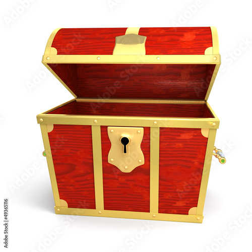Illustration: Wooden treasure chest Wooden treasure chest