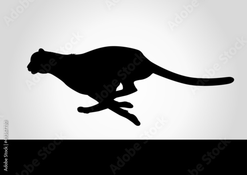 Vector: Silhouette illustration of a cheetah Silhouette illustration of a cheetah