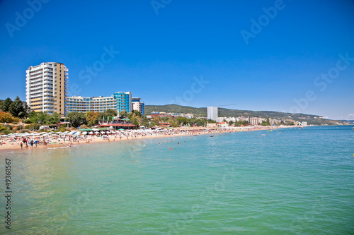 Photo: Panoramic view on Varna beach in Bulgaria. Panoramic view on Varna beach in Bulgaria.