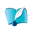 book and ink feather icon