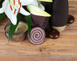 Set for SPA-procedure on wooden  background