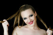 Foto: Portrait of the beautiful girl- Creative make-up Portrait of the beautiful girl- Creative make-up