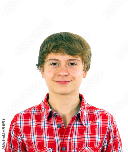 Photo: attractive smiling boy in studio attractive smiling boy in studio