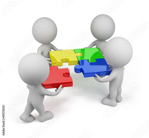 Illustration: 3d person with an important part of 3d person with an important part of