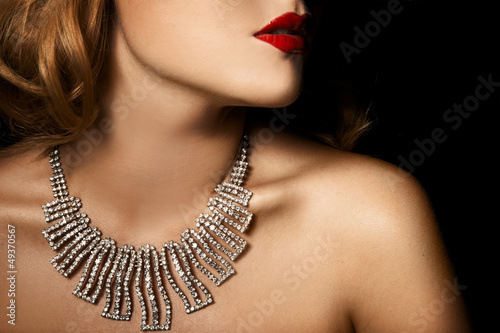Photo: Fashion Portrait Of Beautiful Luxury Woman With Jewelry Fashion Portrait Of Beautiful Luxury Woman With Jewelry