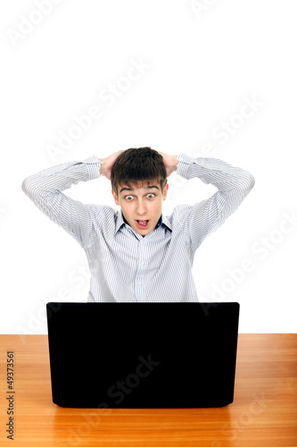 Photo: Young Man With Laptop Young Man With Laptop