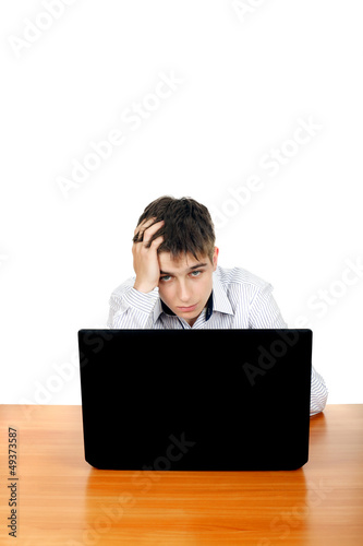 Photo: Young Man With Laptop Young Man With Laptop