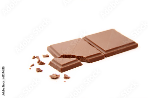 Photo: Schokolade und Schokoladenkrümel Schokolade und Schokoladenkrümel