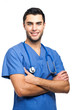 Male nurse isolated on white