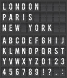 split-flap display illustration