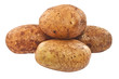 Raw unpeeled potatoes