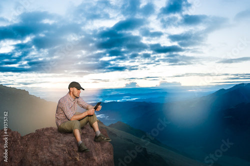 Photo: man working outdoors man working outdoors