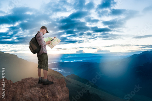 Photo: man hiking man hiking