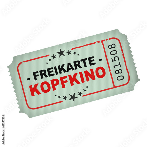 Vector: eintrittskarte v3 freikarte kopfkino I eintrittskarte v3 freikarte kopfkino I