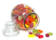 jar with colorful candies