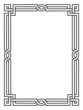 Roman style black ornamental decorative frame