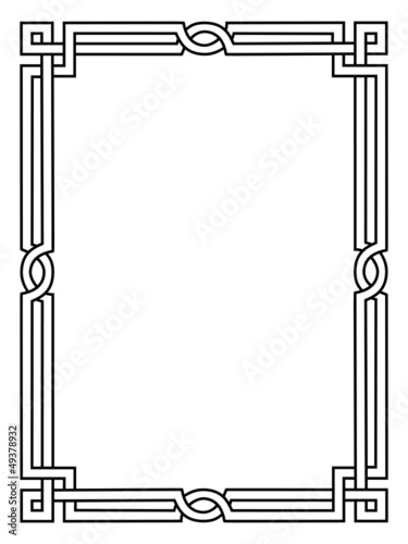 Vector: Roman style black ornamental decorative frame Roman style black ornamental decorative frame