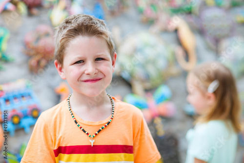 Photo: Cute boy at crafts market Cute boy at crafts market