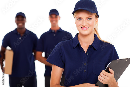 Photo: professional delivery service staff studio portrait professional delivery service staff studio portrait