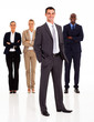group of business people full length isolated on white