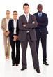 group of business people full length on white