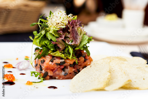 Photo: Salmon tartar Salmon tartar