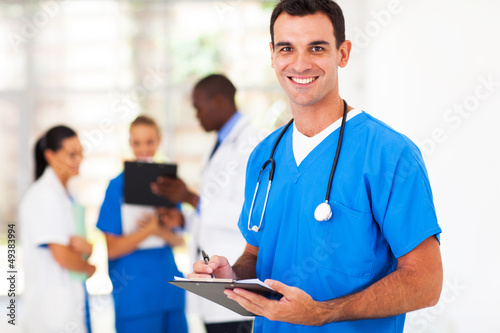 Photo: handsome medical doctor in hospital handsome medical doctor in hospital