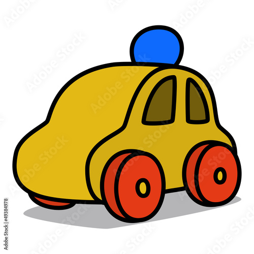 Vector: Cartoon Car 54 : Wooden Toy Car Cartoon Car 54 : Wooden Toy Car