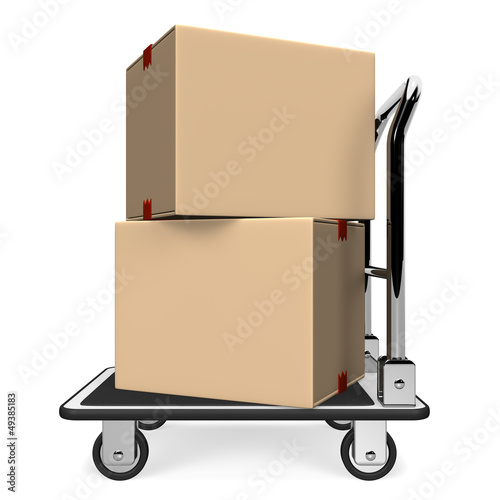 Illustration: BoxsOnHandTruckSideView BoxsOnHandTruckSideView