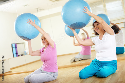 Photo: Exercise with balls Exercise with balls