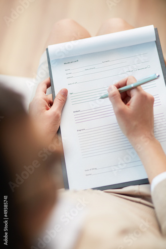 Photo: Medical record Medical record