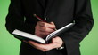 working with organizer closeup