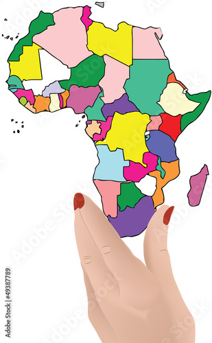 Vector: sostegno continente africano sostegno continente africano