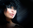Fashion Art Portrait Of Beautiful Girl. Vogue Style Woman