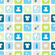 Seamless Pattern Baby Symbols Boy