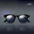 sunglasses on a gray background with reflection