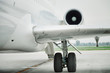 detail of airplane in airport