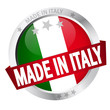 Button mit Banner "MADE IN ITALY"