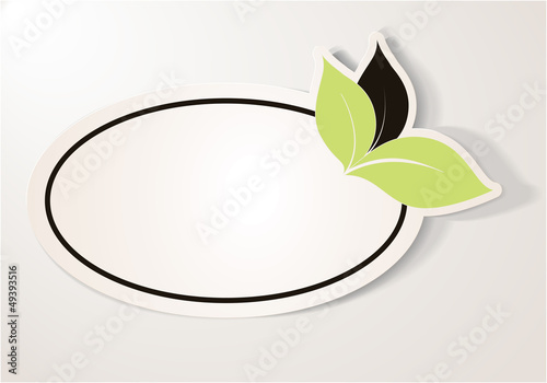 Vector: Eco Friendly Sticker, Oval Tag. Bio note Eco Friendly Sticker, Oval Tag. Bio note