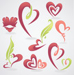 vector collection of love concept, labels and forms..