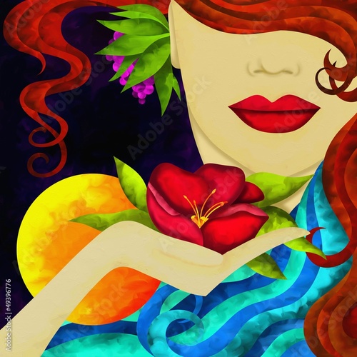 Illustration: madre natura madre natura