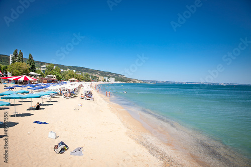 Photo: Panoramic view on Varna beach in Bulgaria. Panoramic view on Varna beach in Bulgaria.