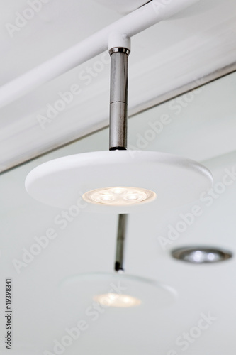 Photo: Modern hightech white LED lamp shade Modern hightech white LED lamp shade