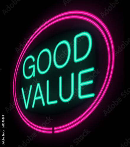 Illustration: Value for money. Value for money.